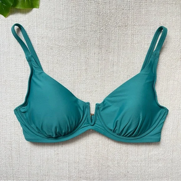 Anne Cole Teal Bikini Top - Picture 1 of 3